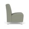 Lesro Siena Lounge Reception Armless Guest Chair, Brushed Steel, OH Eucalyptus Upholstery SN1102 - alternate 2
